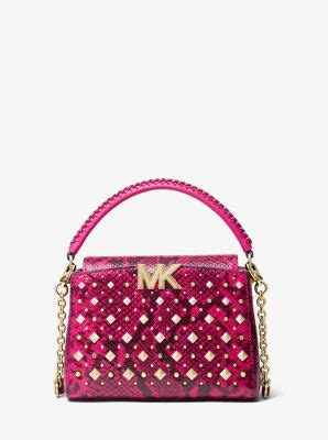 Marilyn Small Snake Embossed Leather Crossbody Bag